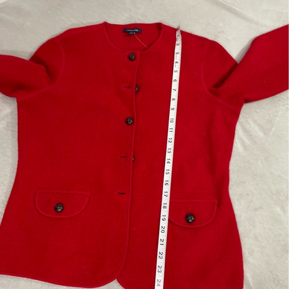 - NWT Lands End Red Wool Button blazer. - Picture 10 of 14